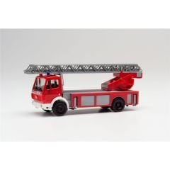 Herpa 094108 1/87 Ölçek Mercedes-Benz SK 88 Döner Merdivenli İtfaiye Aracı, Sergilemeye Hazır Model Araç