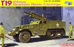 Dragon 6496 1/35 Ölçek T19 105mm Howitzer Kundağı Motorlu Top Plastik Model Kiti