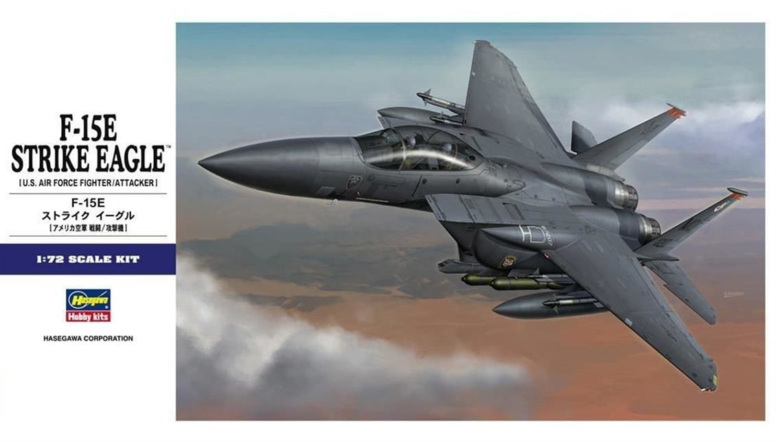 Hasegawa E39 01569 1/72 Ölçek F-15E Strike Eagle Savaş Uçağı Plastik Model Kiti