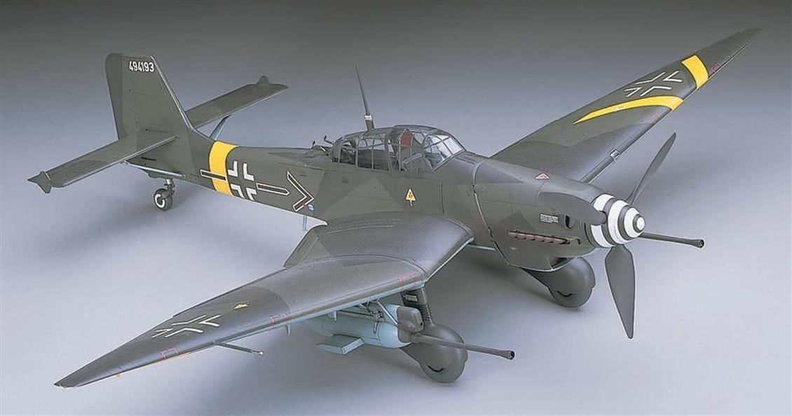 Hasegawa ST25 08075 1/32 Ölçek Junkers Ju87G Stuka (Kanonenvogel) Savaş Uçağı Plastik Model Kiti