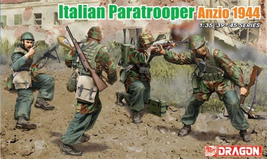 Dragon 6741 1/35 Ölçek İtalyan Paraşütçü (Anzio 1944) Askerler Figürleri Plastik Model Kiti