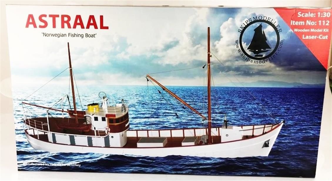 Türk Model 1/30 112 Astraal İskandinav Balıkçı Teknesi, R/C Dönüşebillir, Demonte Ahşap Maketi