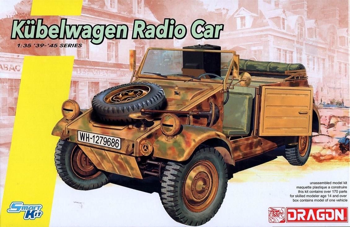 Dragon 6886 1/35 Ölçek Kübelwagen Telsiz Aracı Plastik Model Kiti