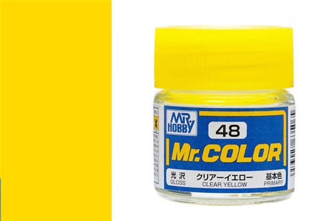 Gunze C048 10 ml. Clear Yellow, Mr.Color Serisi Maket Boyası