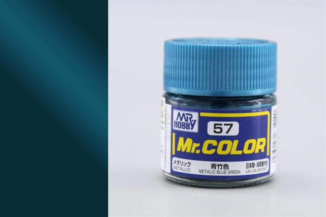 Gunze C057 10 ml. Metallic Blue Green, Mr.Color Serisi Maket Boyası