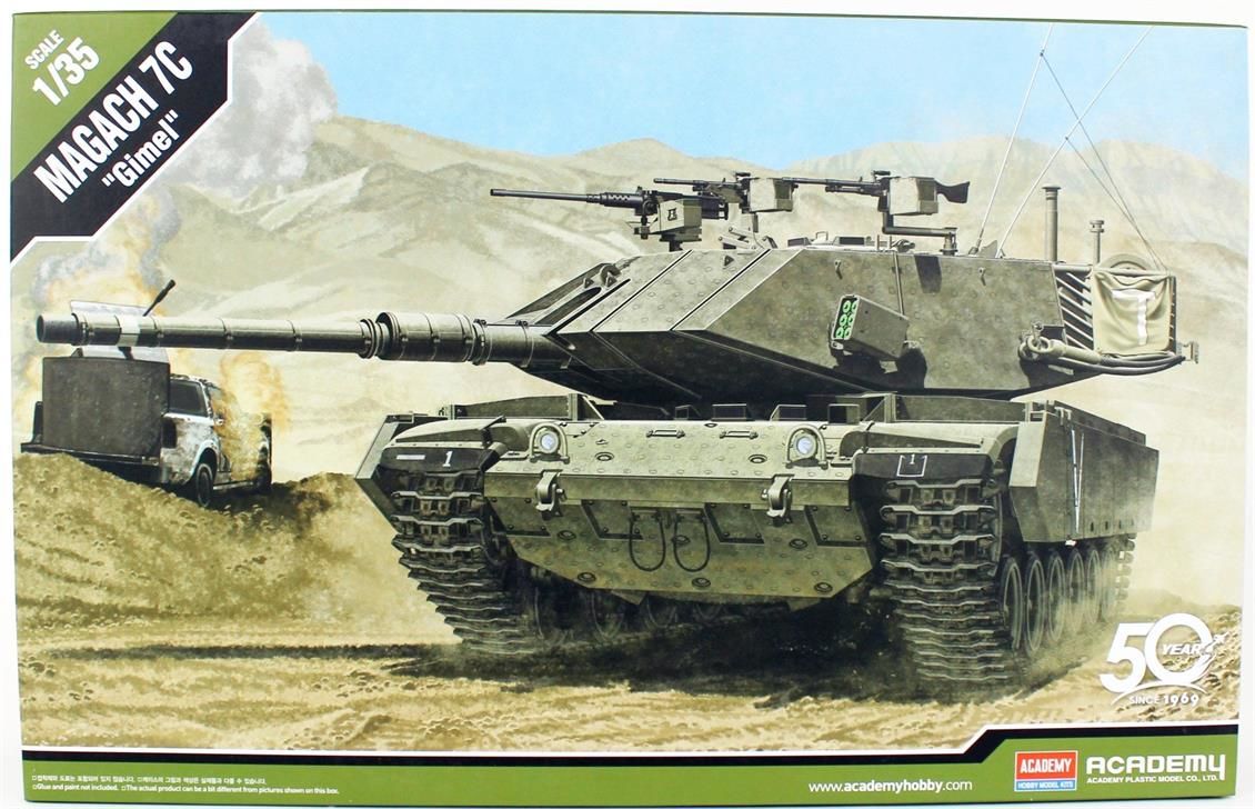 Academy 13297 1/35 Israil Magach 7C Gimel Tankı Demonte Plastik Maketi