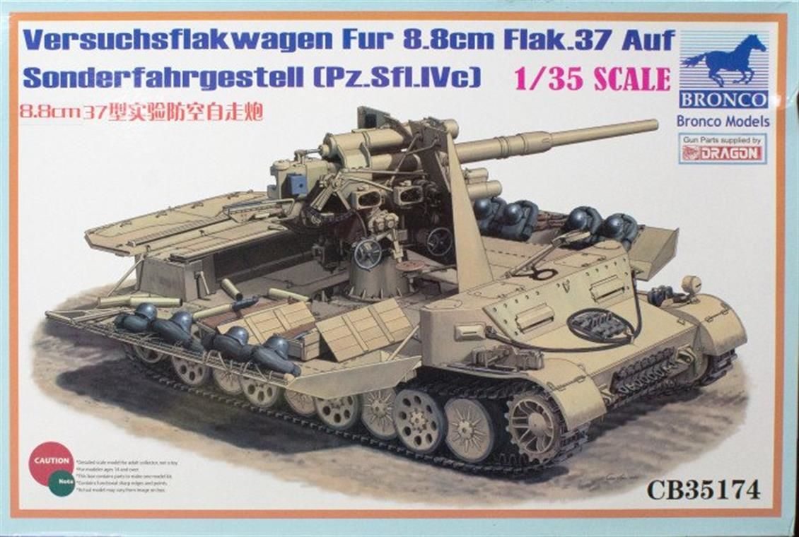 CB35174 1/35 Versuchsflakwagen 8.8cm Flak 37 auf S