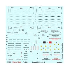 EDUARD D48012 1/48 Fw 190A stencils Maket Detay Se