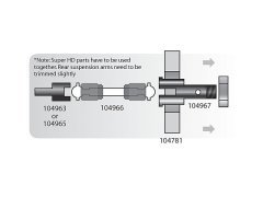 SUPER HEAVY DUTY DIFF SHAFT 25x48mm (2pcs)