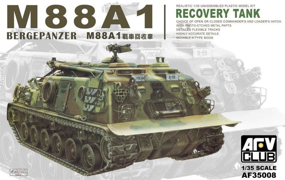 AFV Club AF35008 1/35 M88 A1 Recovery Tank Tank Demonte Plastik Maketi