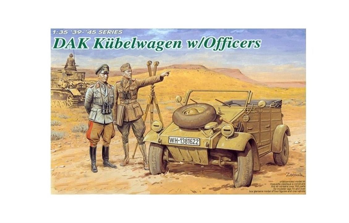 Dragon 6364 1/35 DAK Kübelwagen Personel Taşıyıcı Araç Maketi