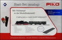 Starter Set Passenger Train with Steam loco PKP, PIKO A-Track w. Railbed