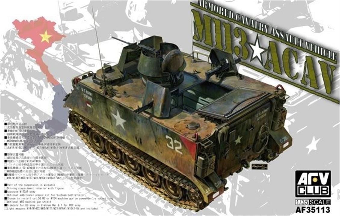 AFV Club AF35113 1/35 M113A1 ACAV Tank Demonte Plastik Maketi