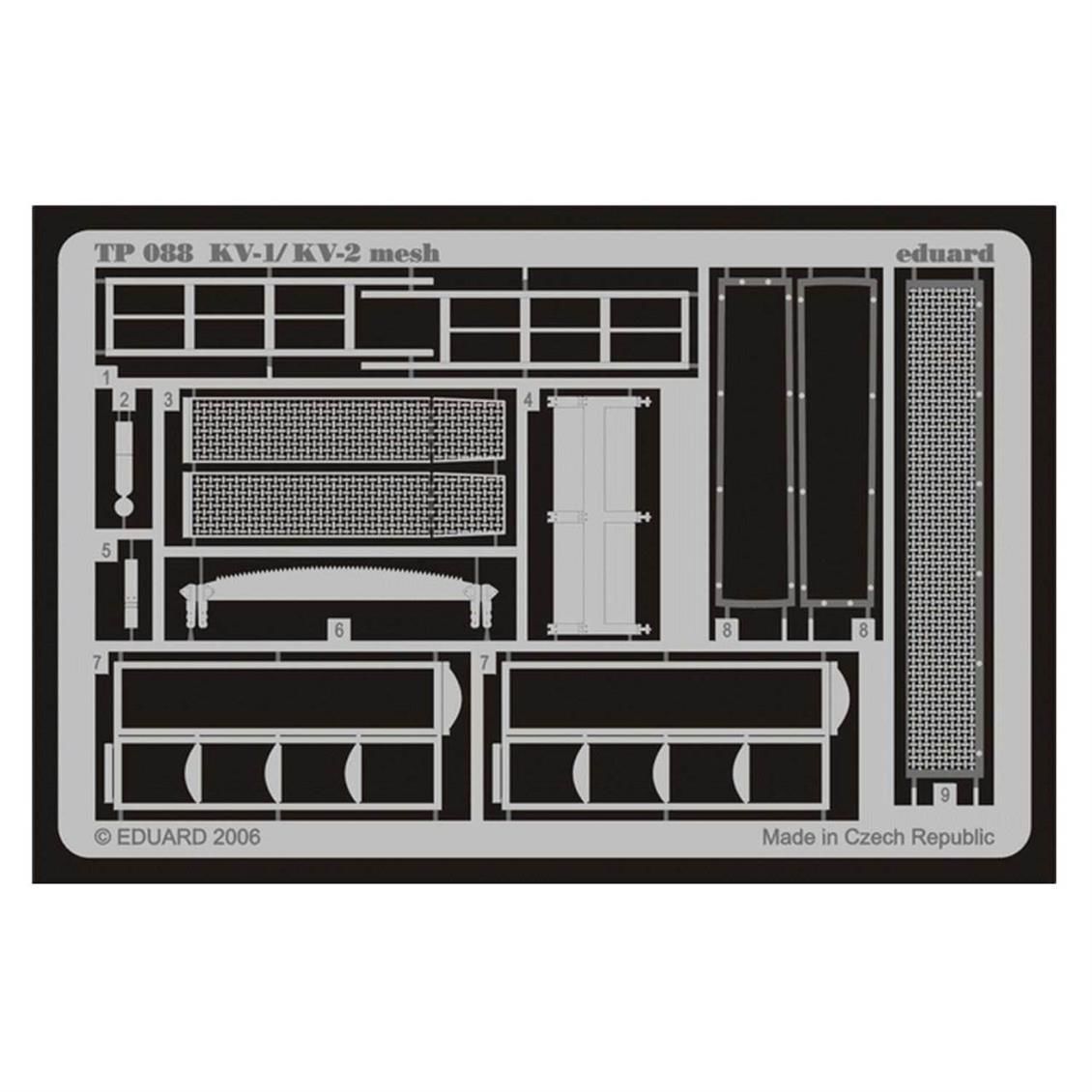 EDUARD TP088 1/35 KV-1/KV-2 mesh early FOR TRUMPET