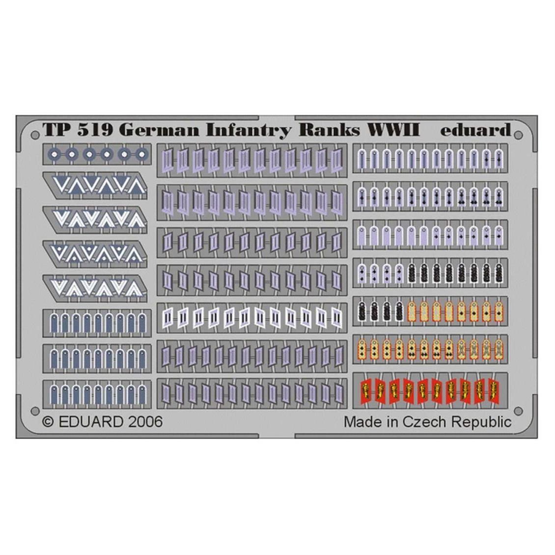 EDUARD TP519 1/35 German Infantry Ranks WWII Maket