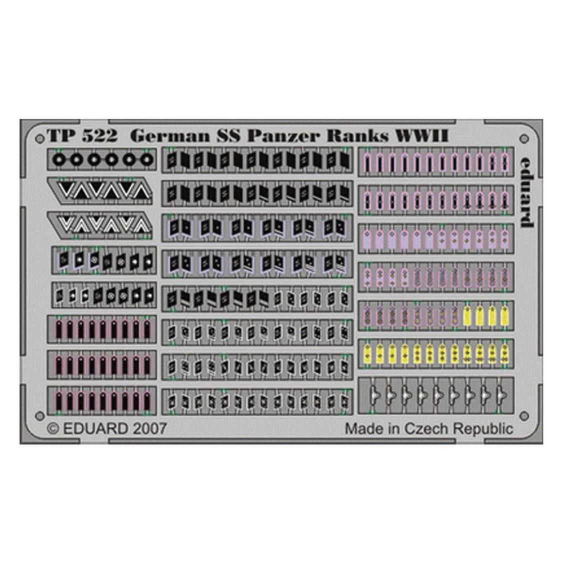 EDUARD TP522 1/35 German SS Panzer Ranks WWII Make