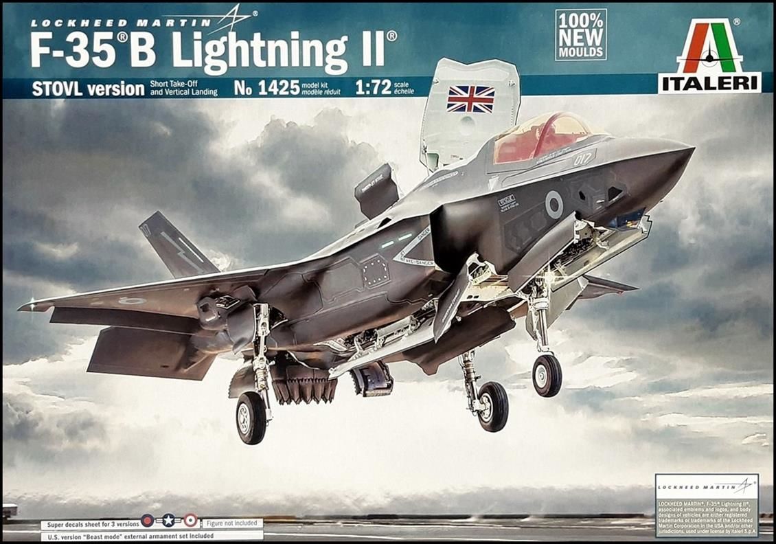 Italeri 1425S 1/72 F-35B Lightning II Savaş Uçağı Demonte Plastik Maketi