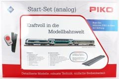 Starter Set “Alex” Hercules Diesel loco w. 2 passenger cars, PIKO A-Track w. RailbedSET