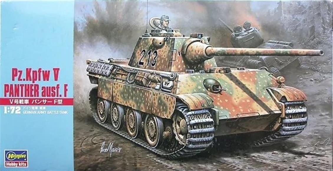 Hasegawa MT40 31140 1/72 Ölçek Pz.Kpfw V Panther Ausf. F Tank Plastik Model Kiti