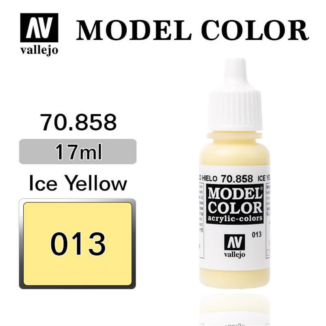 VALLEJO, Vallejo 70858 17 ml. (13) Ice Yellow-Matt, Model Color Serisi ...