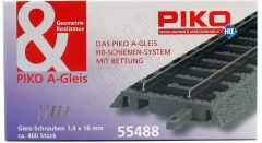 Piko 55488 Ray Yatağı Montaj Vidaları, 1,4 x 18 mm. 400 Adet