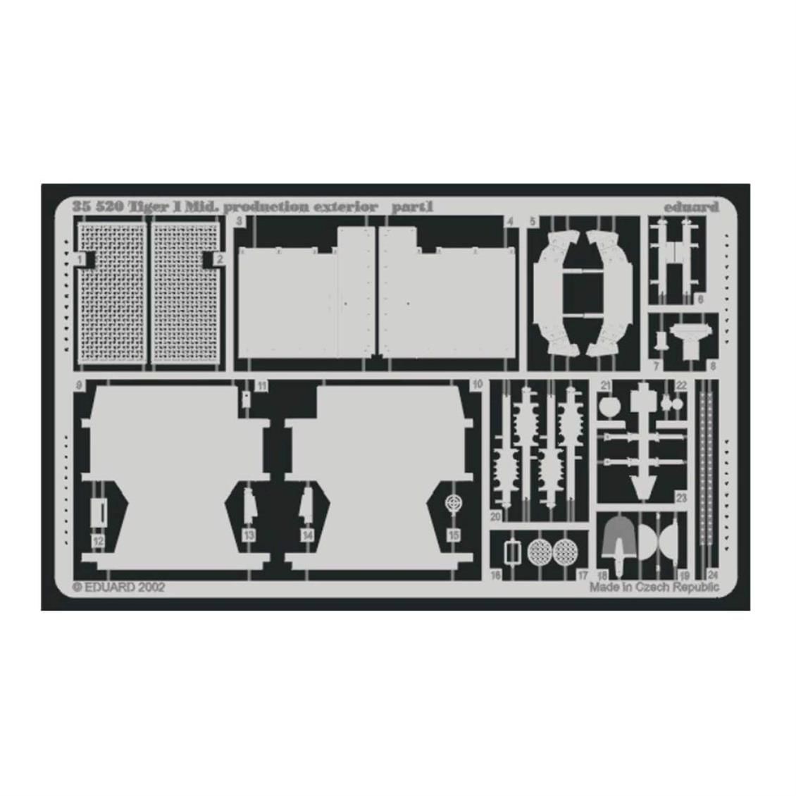 EDUARD 35520 1/35 Tiger I Mid. Production exterior