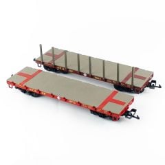 Piko 38773 1/22,5 Santa Fe Bogie Stake Wagon, 2 Adet,  Model Tren Yük Vagonu