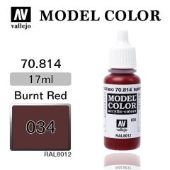 Vallejo 70814 17 ml. (34) Burnt Red-Matt, Model Color Serisi Model Boyası