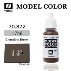 Vallejo 70872 17 ml. (149) Chocolate Brown-Matt, Model Color Serisi Model Boyası