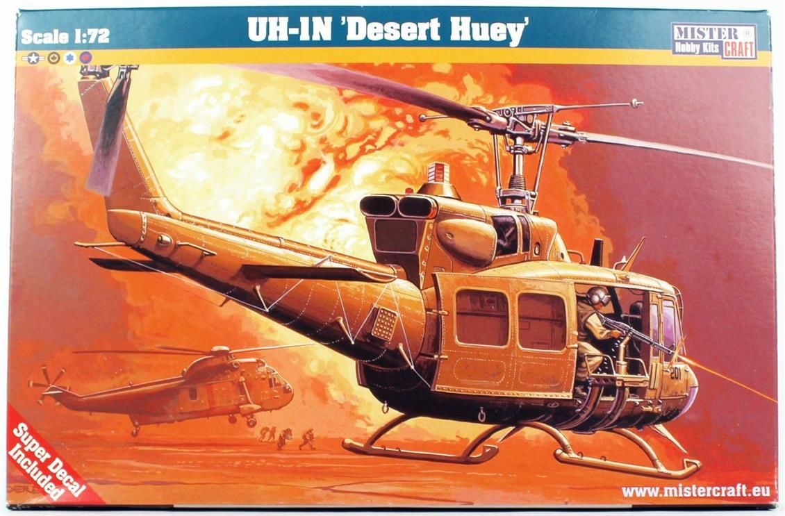 Mistercraft D056 1/72 UH-1N Desert Huey Askeri Helikopter Demonte Plastik Maketi