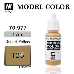 Vallejo 70977 17 ml. (125) Desert Yellow-Matt, Model Color Serisi Model Boyası