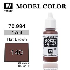 Vallejo 70984 17 ml. (140) Flat Brown-Matt, Model Color Serisi Model Boyası