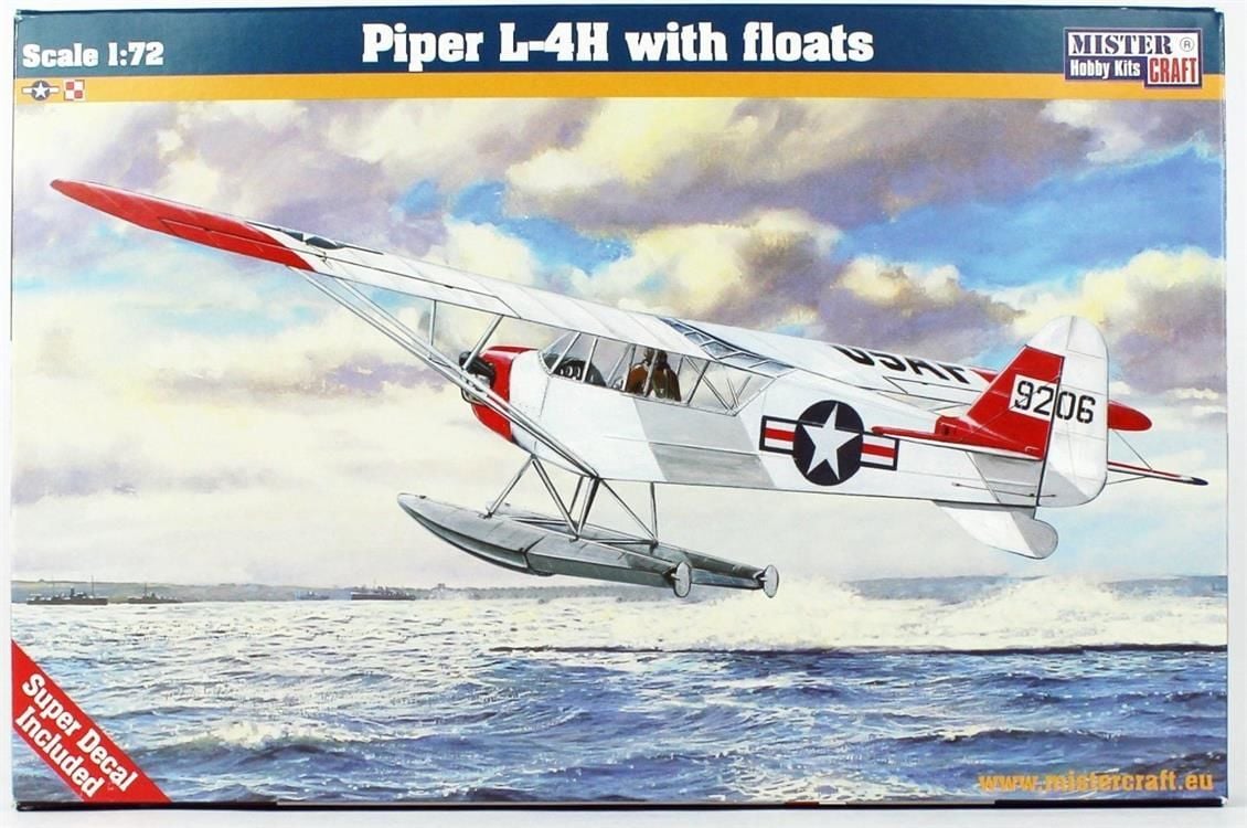 Mistercraft D254 1/72 Piper L-4H Deniz Uçağı Demonte Plastik Maketi