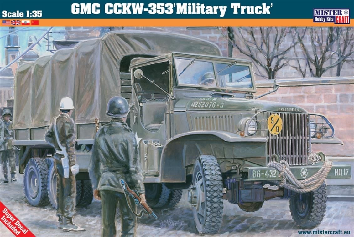 Mistercraft G098 1/35 GMC CKW-353 Askeri Kamyon Demonte Plastik Maketi