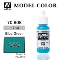 Vallejo 70808 17 ml. (70) Blue Green-Matt, Model Color Serisi Model Boyası