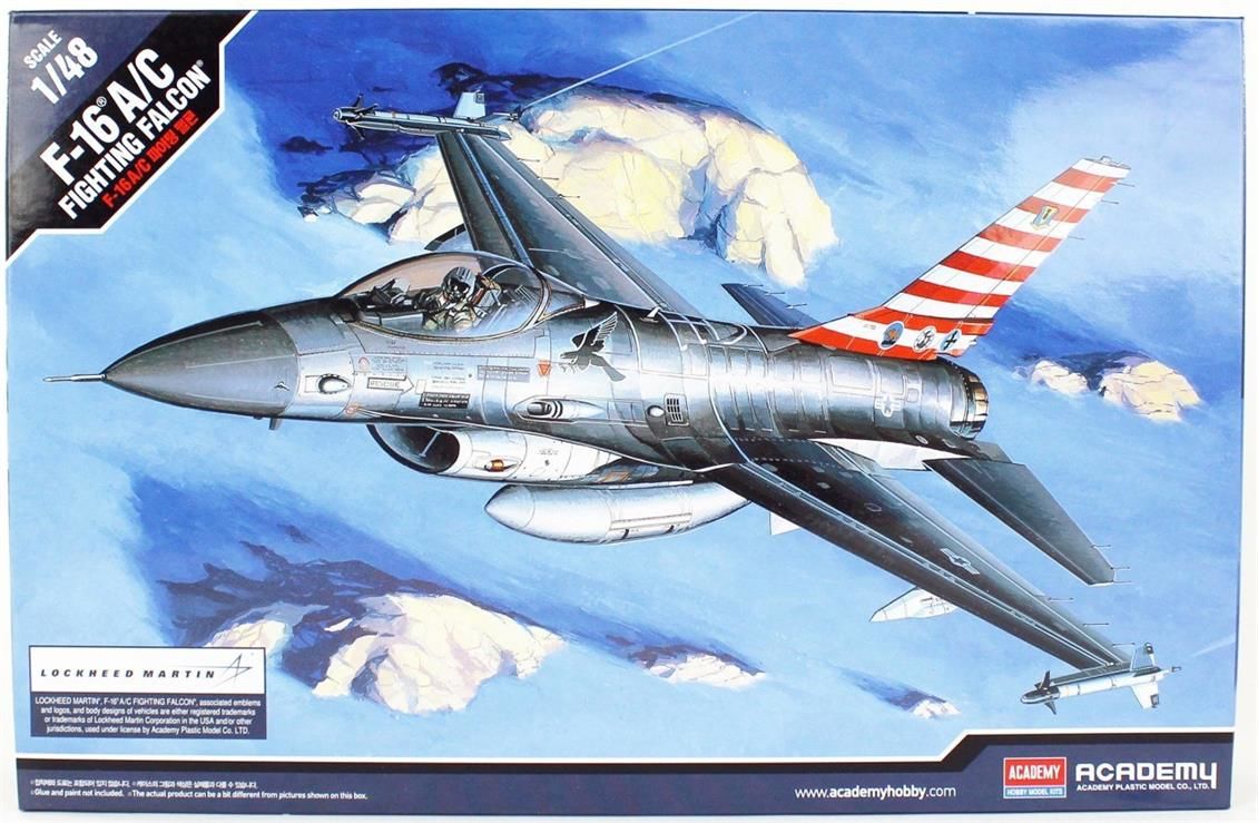 Academy 12259 1/48 F-16A/C Fighting Falcon Savaş Uçağı Demonte Plastik Maketi