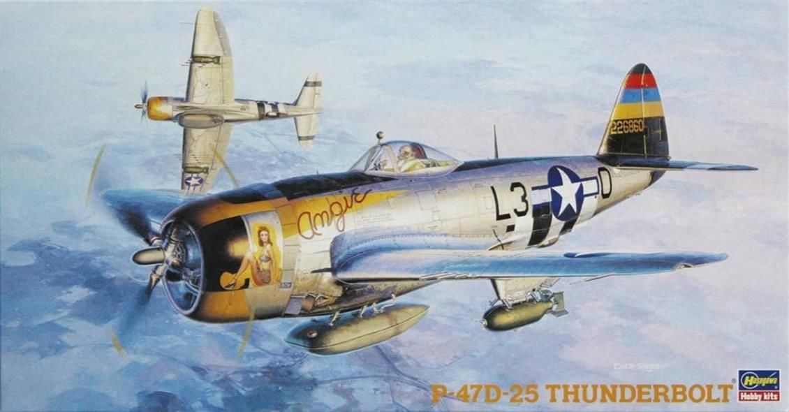 Hasegawa JT40 09140 1/48 Ölçek P-47D-25 Thunderbolt Savaş Uçağı Plastik Model Kiti