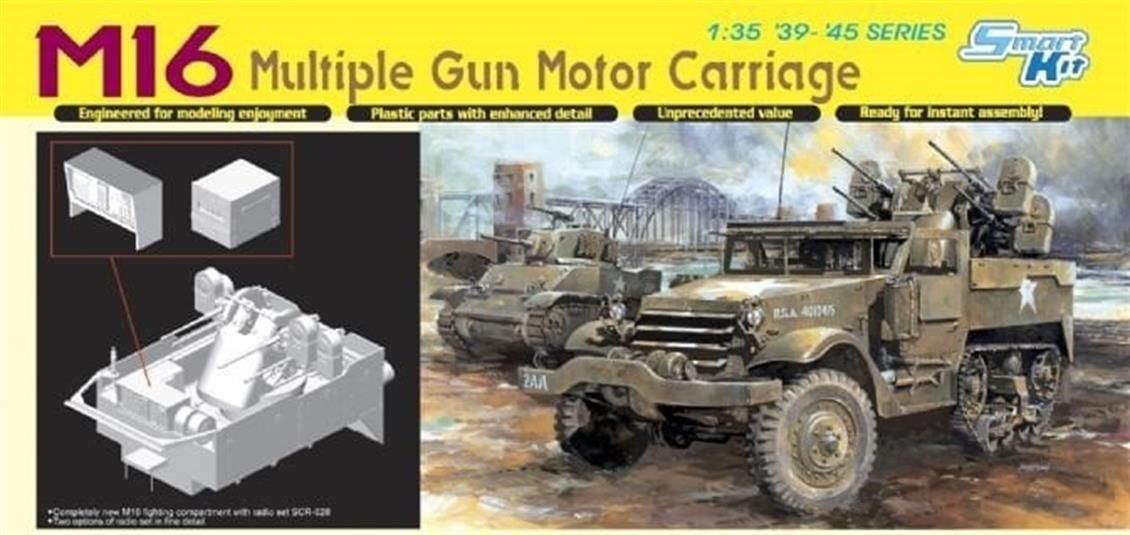 6381 1/35 M16 MULTIPLE GUN MOTOR CARRIAGE -  PLAST