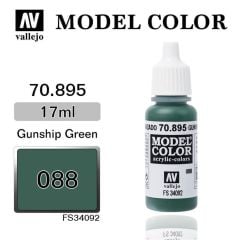 Vallejo 70895 17 ml. (88) Gunship Green-Matt, Model Color Serisi Model Boyası