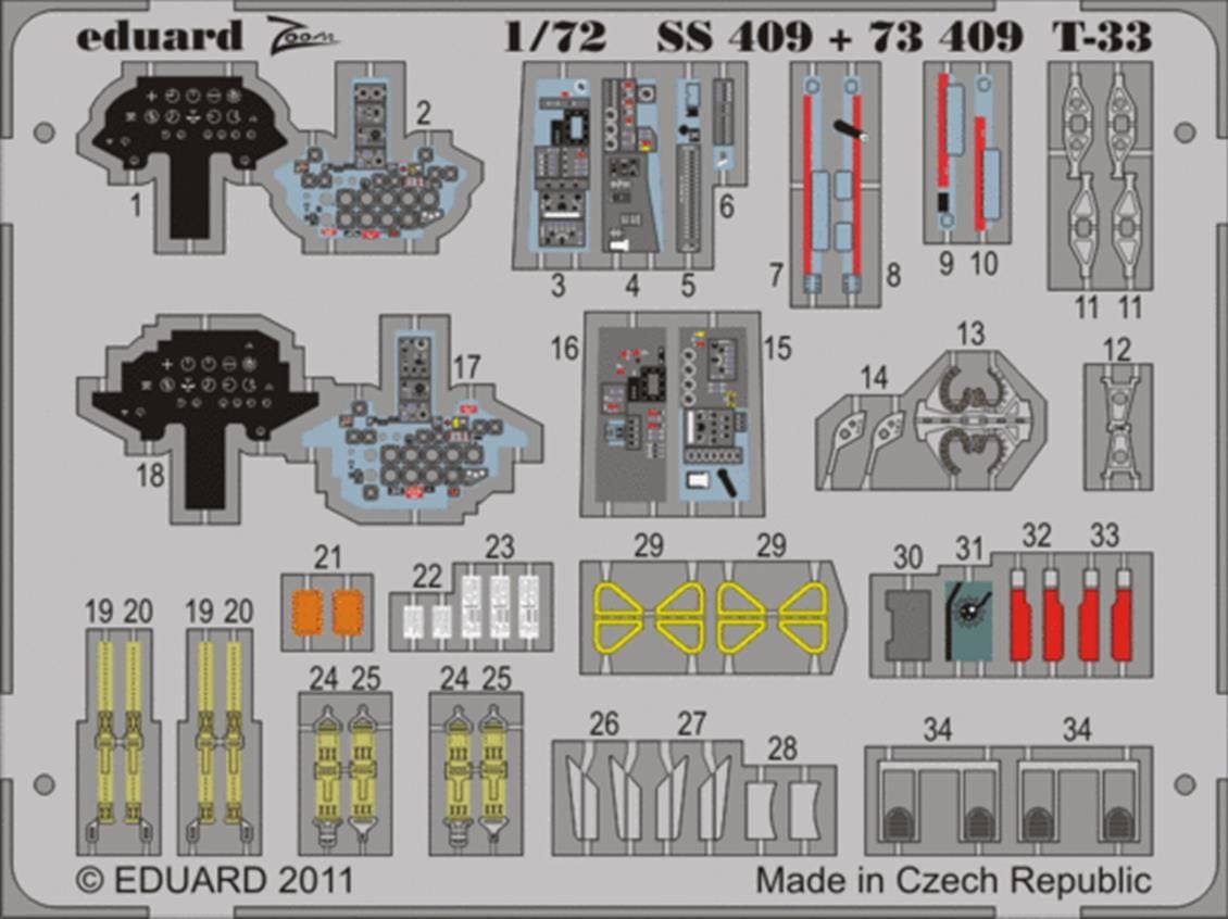 EDUARD SS409 1/72 T-33 S.A. FOR PLATZ Maket Detay