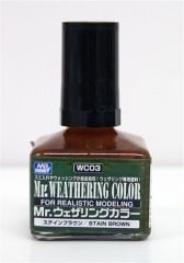 Gunze WC03 40 ml. Mr.Weathering, Stain Brown, Eskitme Maket Boyası