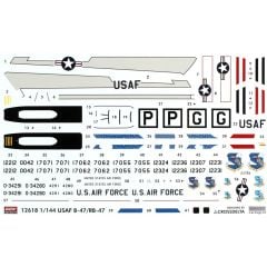 Academy 12618 1/144 USAF Boeing B-47 Savaş Uçağı Demonte Plastik Maketi