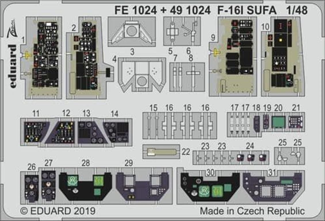 EDUARD FE1024 1/48 F-16I SUFA 1/48 FOR HASEGAWA