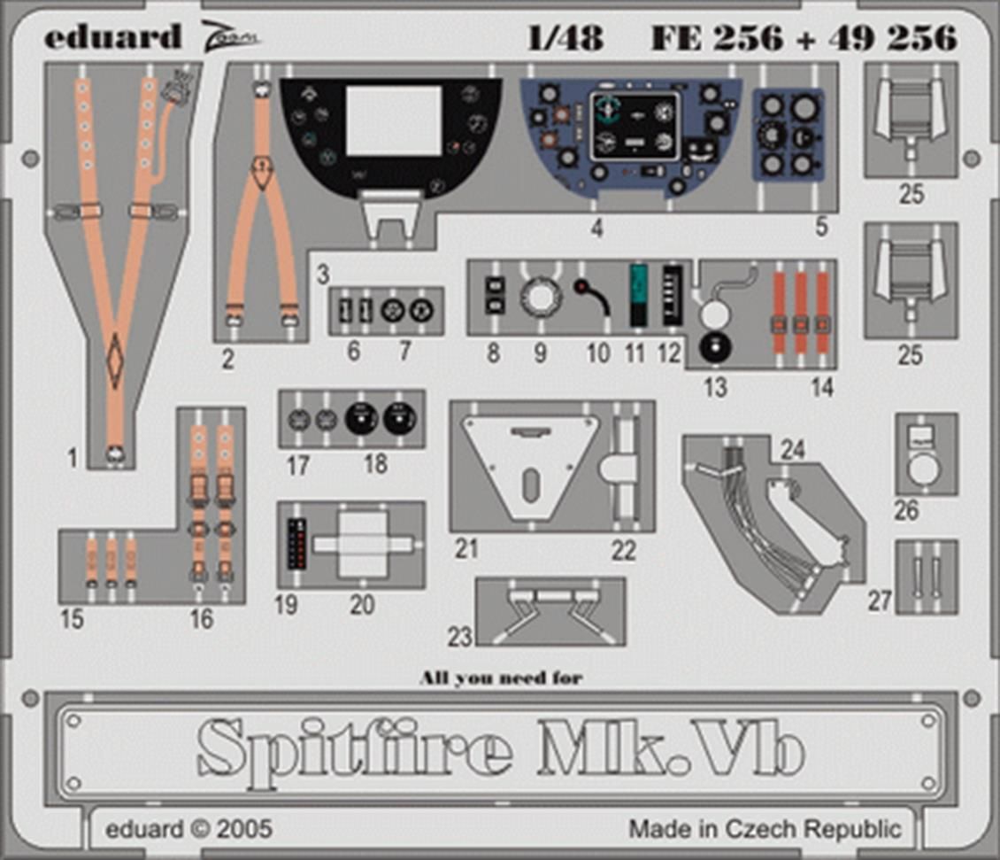 EDUARD FE256 1/48 Spitfire Mk.Vb FOR TAMIYA