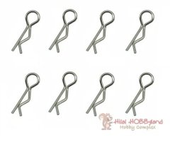 Body Pin 8mm 1/8 Large Chrome (8 pcs)