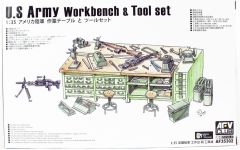 AFV Club AF35302 1/35 US Army Workbench & Tool Set Demonte Plastik Maketi