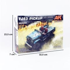 AK Interactive 35002 1/35 Ölçek FJ43 Pick-up (DShK Uçaksavarlı), Askeri Araç Plastik Model Kiti