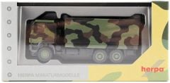 Herpa 746786 1/87 Ölçek Iveco Trakker Kapalı Kasalı Kamyon, Kamuflaj, Sergilemeye Hazır Model Araç