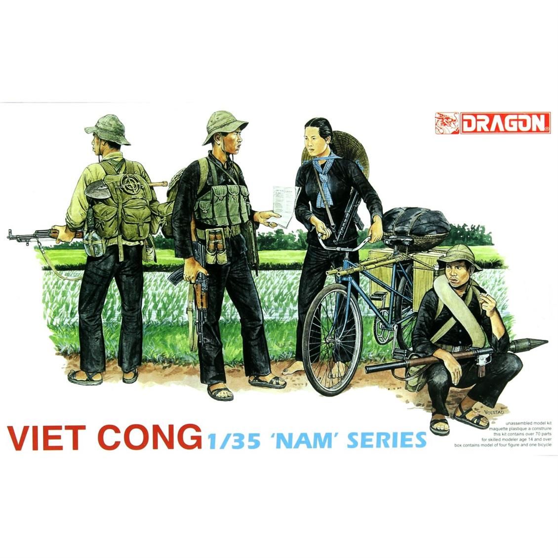 Dragon 3304 1/35 Viet Cong Savaşçı Figür Maket Seti