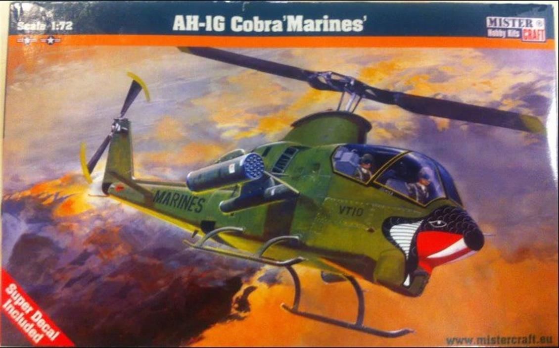 Mistercraft B034 1/72 AH-1G (Donanma) Helikopteri Demonte Plastik Maketi